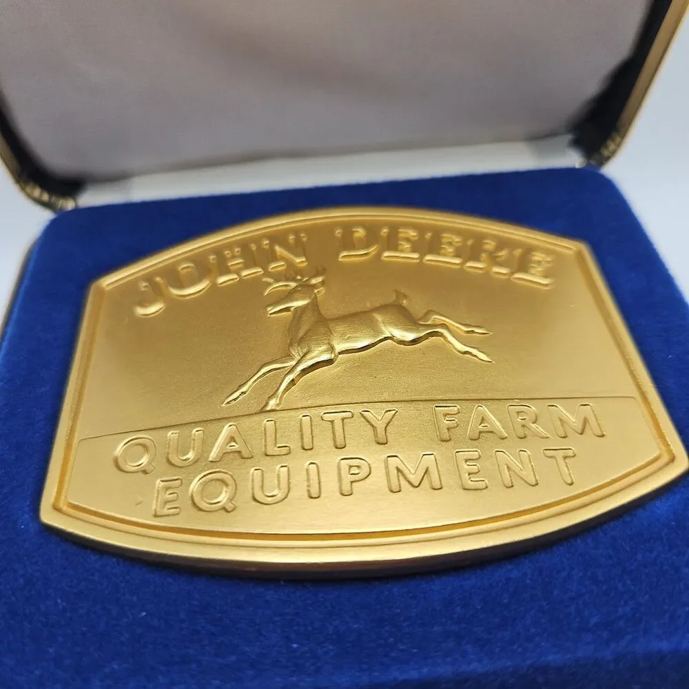 Vtg 1985 John Deere Quality Farm Equipment Limited Edition Belt Buckle W/ Case